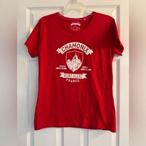 Red Chamonix Mont-Blanc Ski Resort T-Shirt